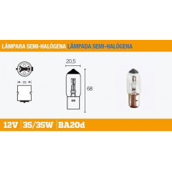Lámpara faro semihalógena...