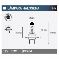Lampara faro halogena h7...