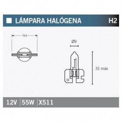 Lampara osram 64173 h2 12v....
