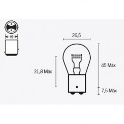 Boite de 10 lampes bilux...