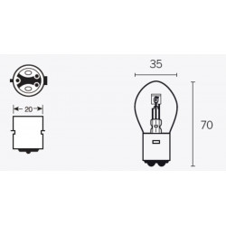 Boite de 10 lampes bilux...