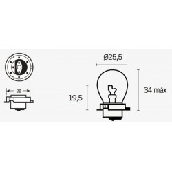 Boite de 10 lampes 12v15w...