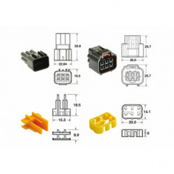 Jeu de connecteurs 6 voies...